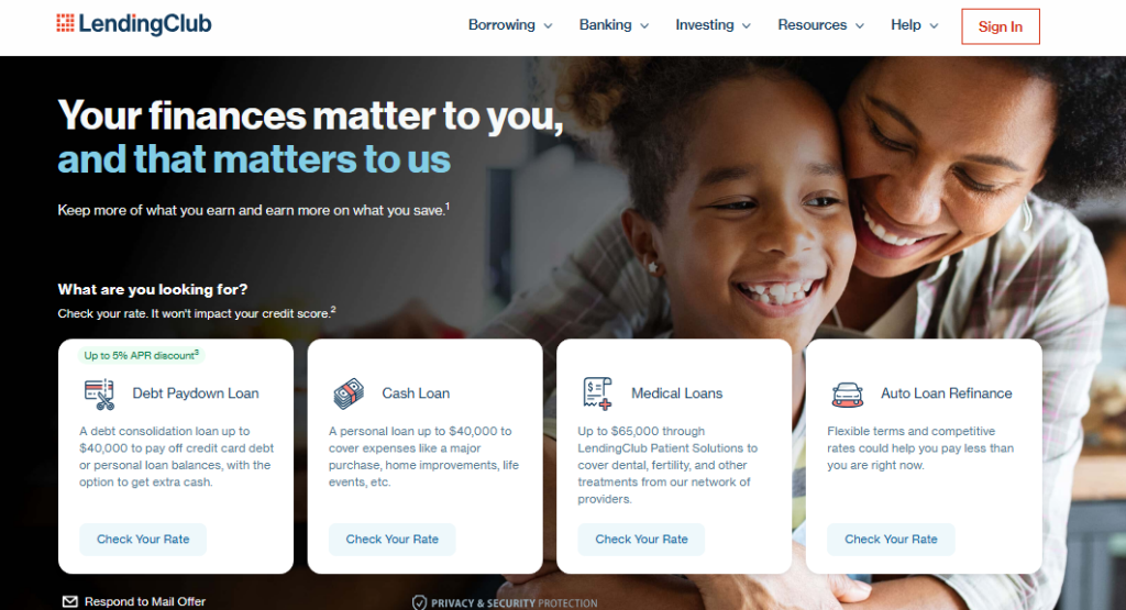 LendingClub for a per-personal loan