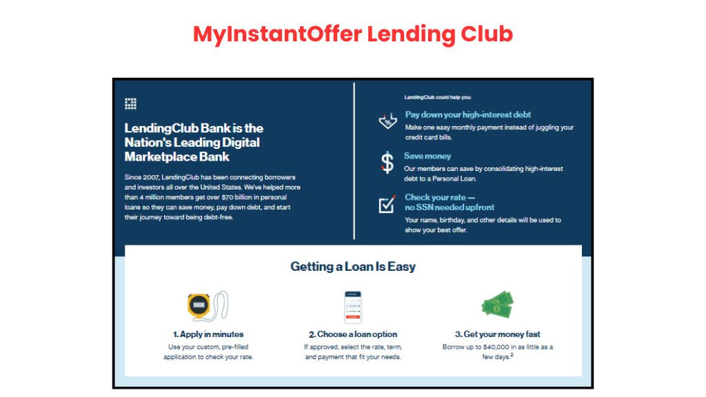 MyInstantOffer & Lending Club Pros & Cons